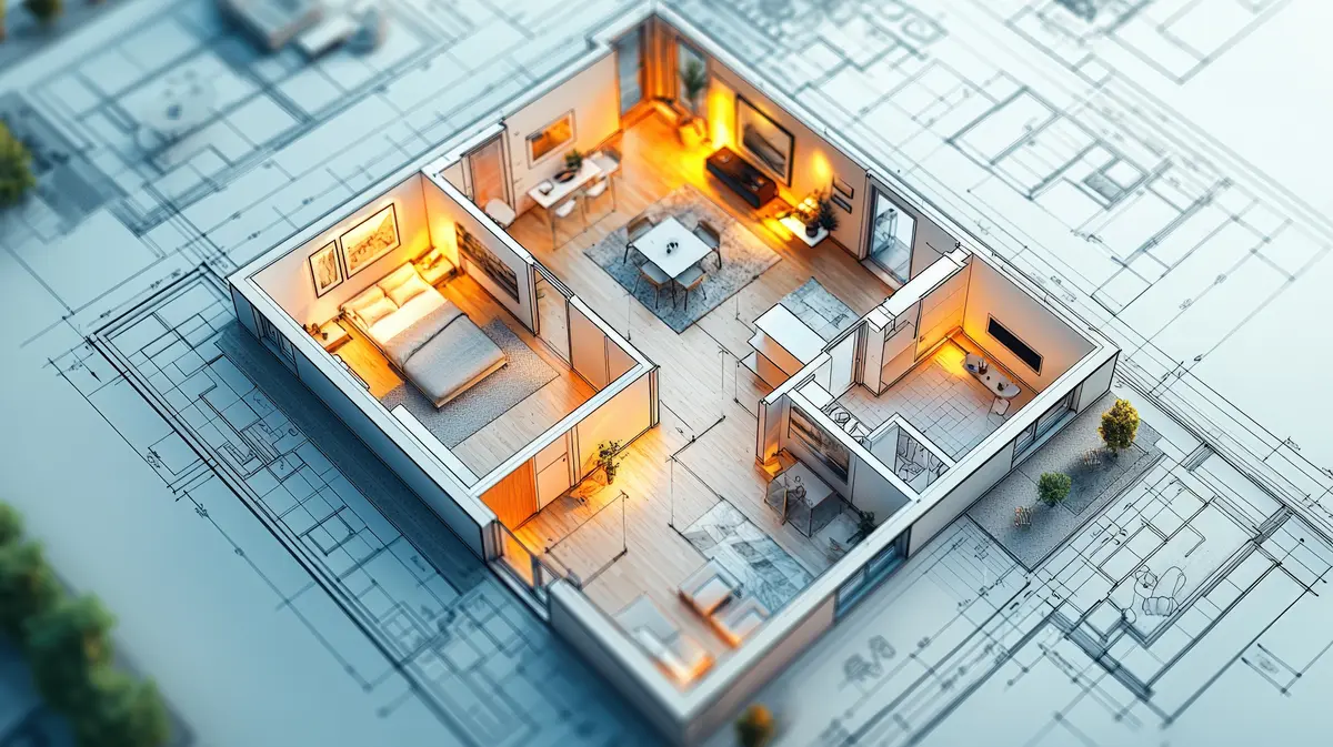 Conception d'aménagement intérieur et plan de cloisonnement pour rénovation de maison
